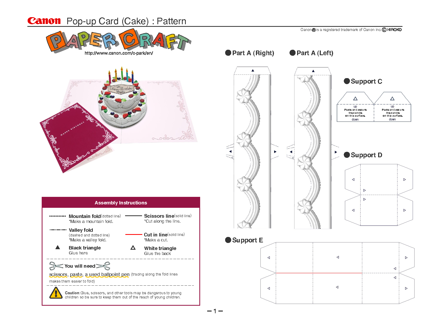 Birthday Cake Popup Card Template  Cards  Pop Up Card Templates intended for Pop Up Wedding Card Template Free