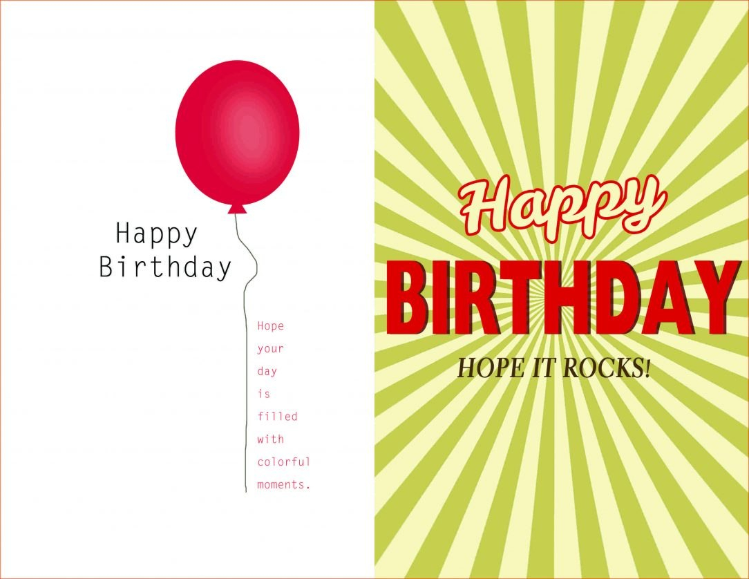 Birthday Card Template Word Quarter Fold Free  Text Greeting throughout Quarter Fold Birthday Card Template