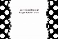 Black And White Polka Dot Border  Prek Polka Dots  Border with Free Label Border Templates