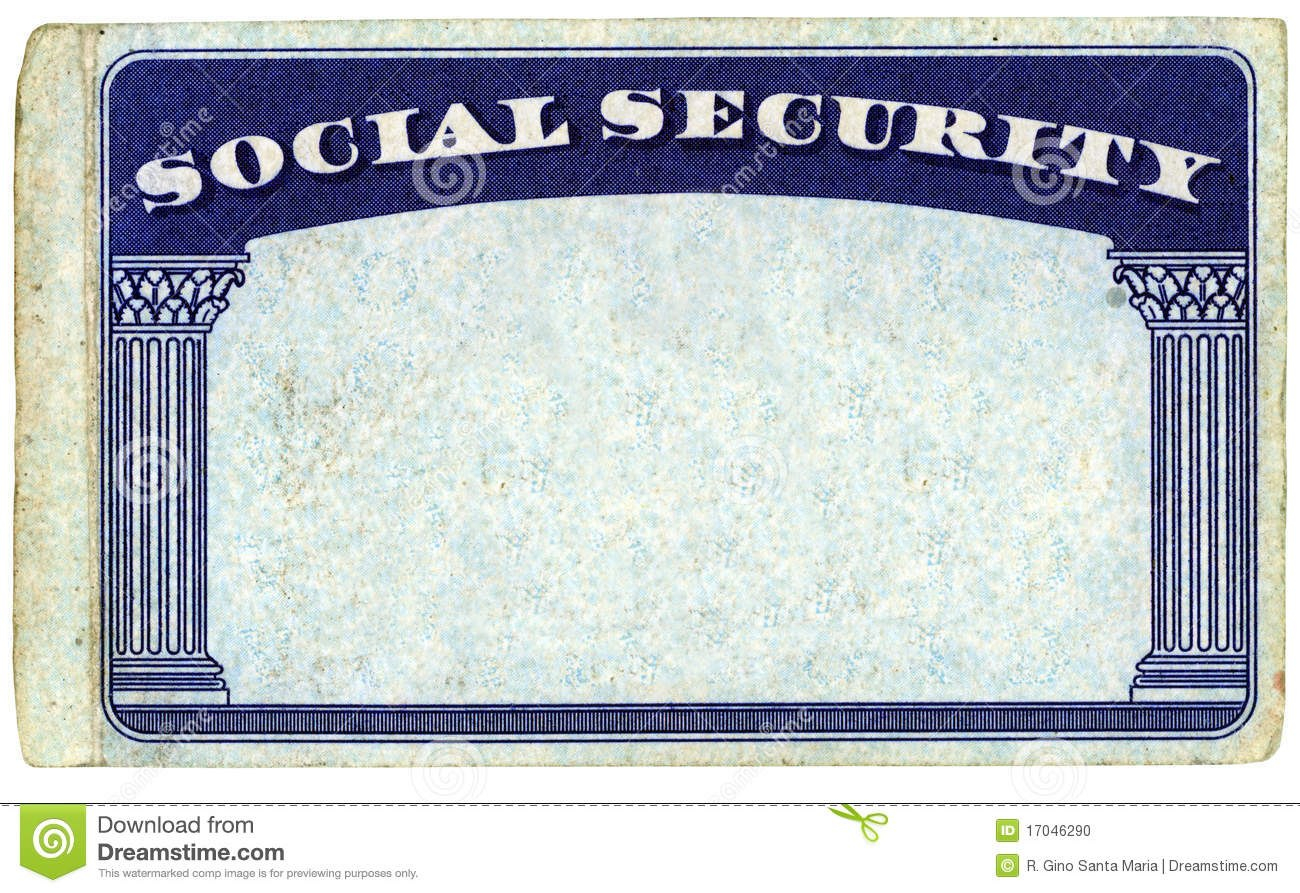 Blank American Social Security Card Stock Photo  Image Of Isolated inside Social Security Card Template Pdf
