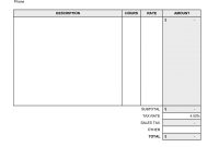 Blank Billing Invoice  Scope Of Work Template  Organization inside Free Sample Invoice Template Word