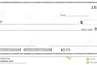 Blank Check With False Numbers Stock Photo  Image Of Payment with regard to Large Blank Cheque Template
