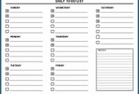 Blank Daily To Do List Template regarding Blank To Do List Template