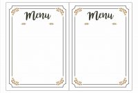 Blank Fancy Menu Template  Chart And Printable World for Fancy Menu Template