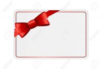 Blank Gift Card Template With Bow And Ribbon Vector Illustration in Present Card Template