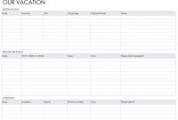 Blank Itinerary Templates  Word Excel Samples regarding Blank Trip Itinerary Template