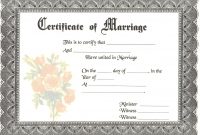 Blank Marriage Certificates  Download Blank Marriage Certificates in Blank Marriage Certificate Template