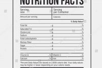 Blank Nutrition Label   Template Format with regard to Nutrition Label Template Word