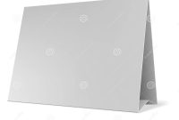 Blank Paper Table Cards Vector Blank Table Tent Isolated On Grey throughout Card Stand Template
