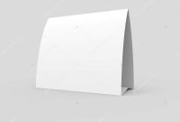 Blank Paper Tent Template White Tent Card Empty Space Render — Stock throughout Blank Tent Card Template