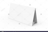 Blank Paper Tent Template White Tent Card With Empty Space In D intended for Blank Tent Card Template