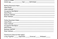 Blank Preschool Application Form Example For Admission  Violeet throughout School Registration Form Template Word