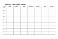 Blank Schedule Template Images  Blank Weekly Work Schedule inside Blank Monthly Work Schedule Template