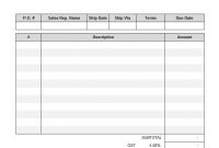 Blank Service Invoicing Template with Template Of Invoice For Services Rendered