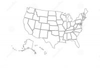 Blank Similar Usa Map Isolated On White Background United States Of with Blank Template Of The United States