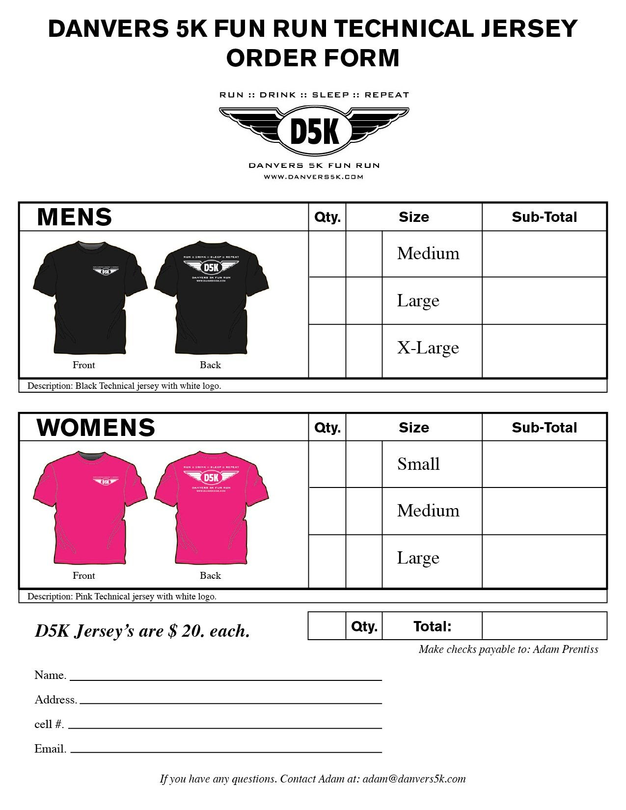 Blank T Shirt Order Form Template Word  Glendale Community with regard to Blank T Shirt Order Form Template