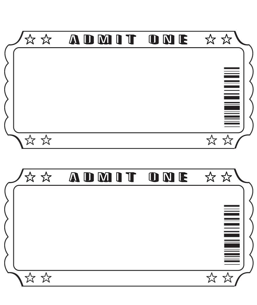 Blank Ticket …  Diy And Crafts  Ticke… intended for Blank Admission Ticket Template