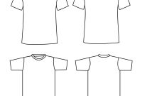 Blank Tshirt Template Front And Back Royalty Free Vector regarding Blank Tee Shirt Template
