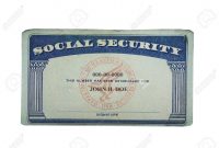 Blank Us Social Security Card Isolated On White Stock Photo Picture intended for Blank Social Security Card Template
