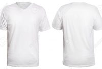 Blank Vneck Shirt Mock Up Template Front And Back View Isolated for Blank V Neck T Shirt Template