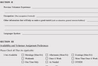 Blank Volunteer Application Form Templates  Download Free In Pdf pertaining to Volunteering Form Disclaimer Templates