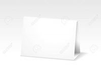 Blank White Folded Paper Stand Table Holder Card D Vector Design pertaining to Card Stand Template