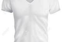 Blank White Vneck Tshirt Template Isolated On White Background regarding Blank V Neck T Shirt Template