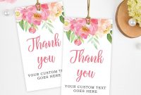 Blush Pink Favor Thank You Tag Template Editable Bridal Shower with regard to Bridal Shower Label Templates