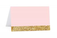 Blush Pink Gold Glitter Print Wedding Printable Table Tent Place with regard to Celebrate It Templates Place Cards