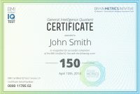 Bmi Certified Iq Test  Take The Most Accurate Online Iq Test inside Iq Certificate Template