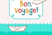 Bon Voyage Card Stock Vector Illustration Of Paper Airplane throughout Bon Voyage Card Template