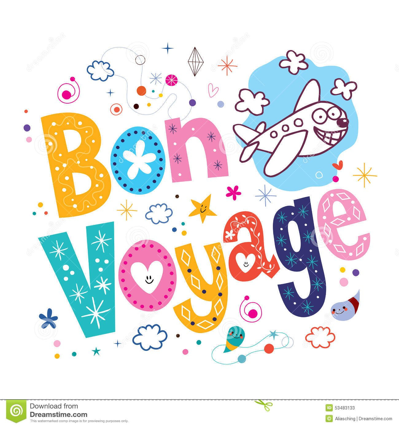 Bon Voyage Stock Illustrations – Bon Voyage Stock Illustrations in Bon ...