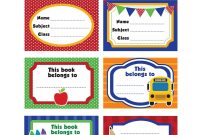Book Label Stickers Templates  World Of Label within Notebook Label Template