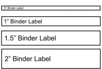 Breathtaking Binder Spine Label Template Ideas Excel   Inch in Ring Binder Label Template