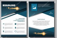 Brochure Blue Flyer Design Layout Template Infographic Vector E with E Brochure Design Templates