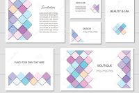 Brochures Flyers And Business Card Templates Set Mosaic Fancy with regard to Fancy Brochure Templates
