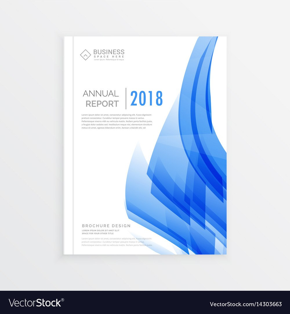 Business Annual Report Cover Page Template In A Vector Image throughout Cover Page For Annual Report Template