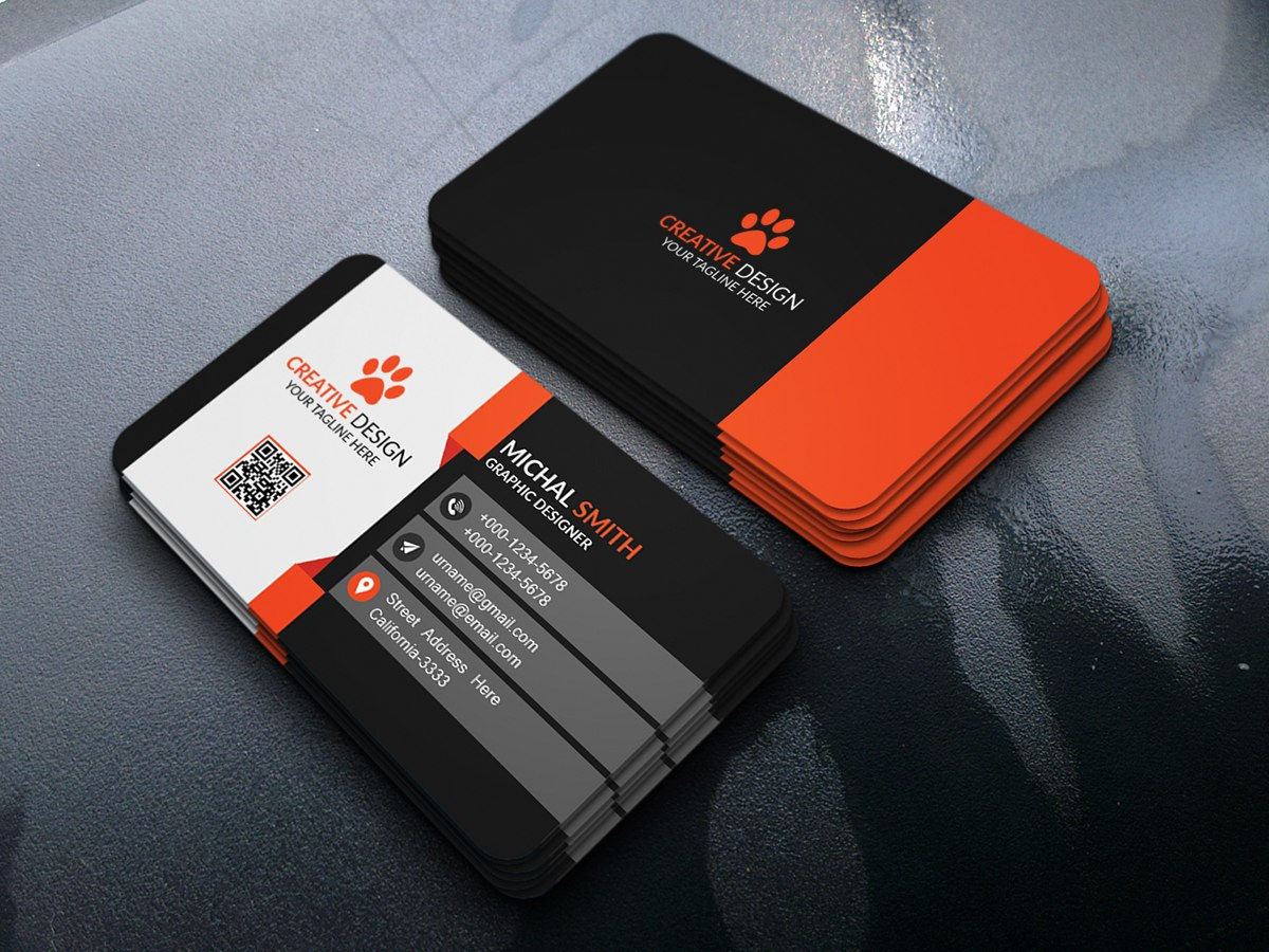Business Card Design Free Psd On Behance within Name Card Template Psd Free Download