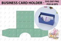 Business Card Holder Template Stand Paper Organiser Box regarding Business In A Box Templates