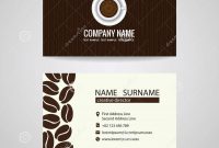 Business Card Vector Graphic Design  Coffee Cup And Coffee Beans for Coffee Business Card Template Free
