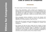 Business Code Of Ethics Policy Templates  Free  Premium Templates within Business Ethics Policy Template
