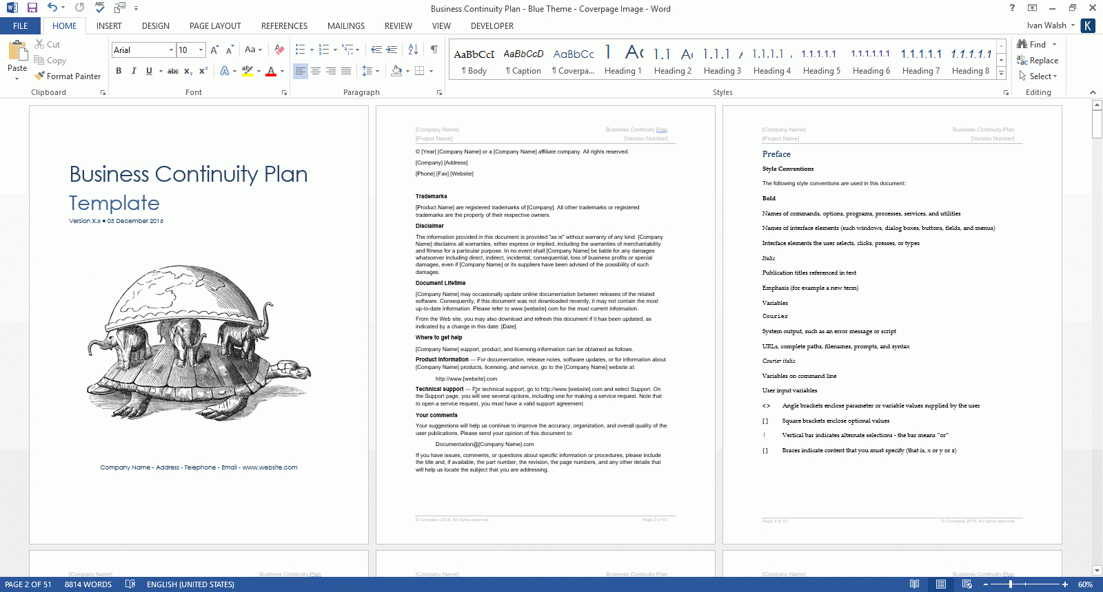 Business Continuity Plan Template Ms Wordexcel – Templates Forms with Business Continuity Management Policy Template