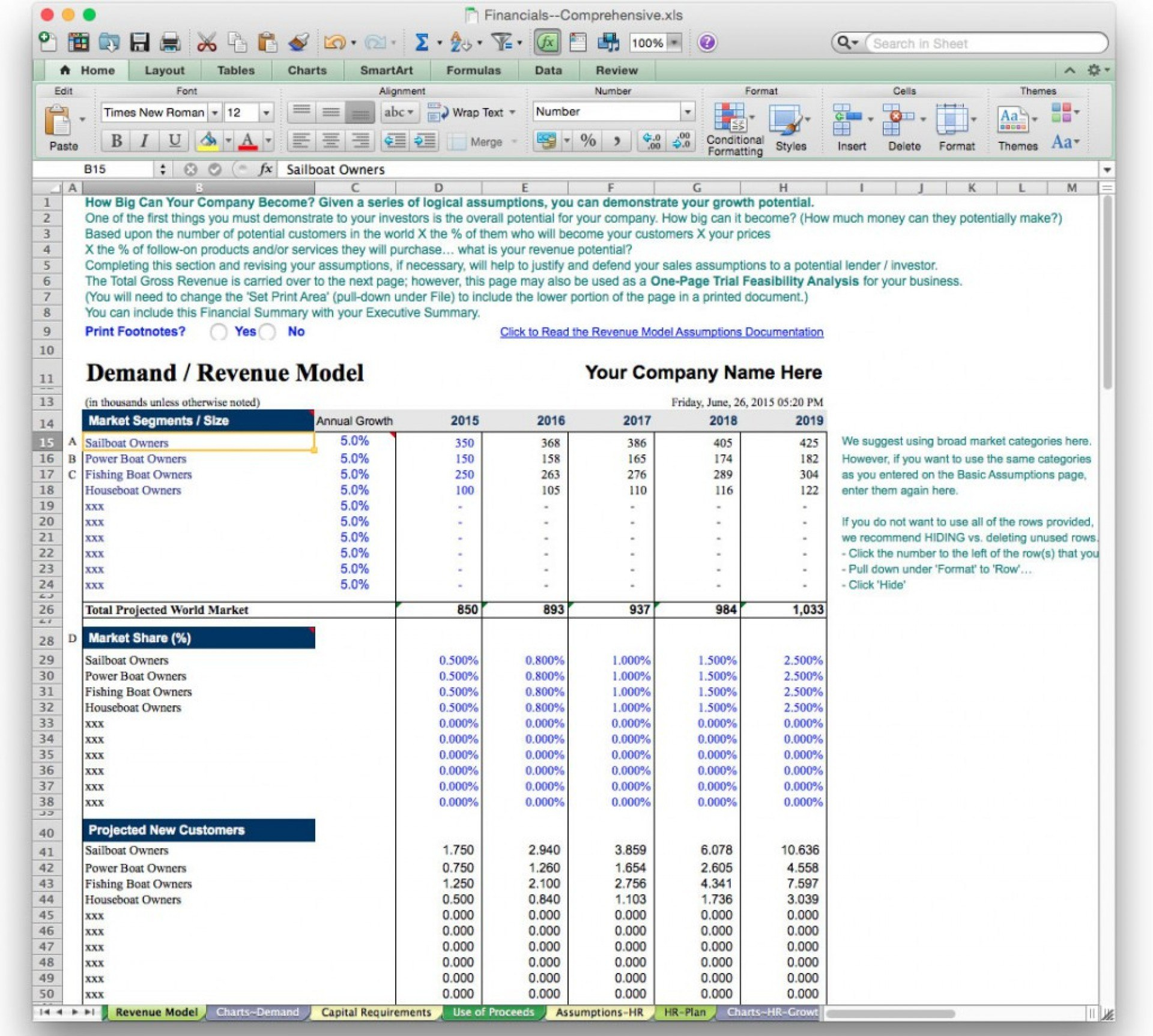 Business Plan Financial Model Template Bizplanbuilder Excel regarding Business Plan Financial Template Excel Download