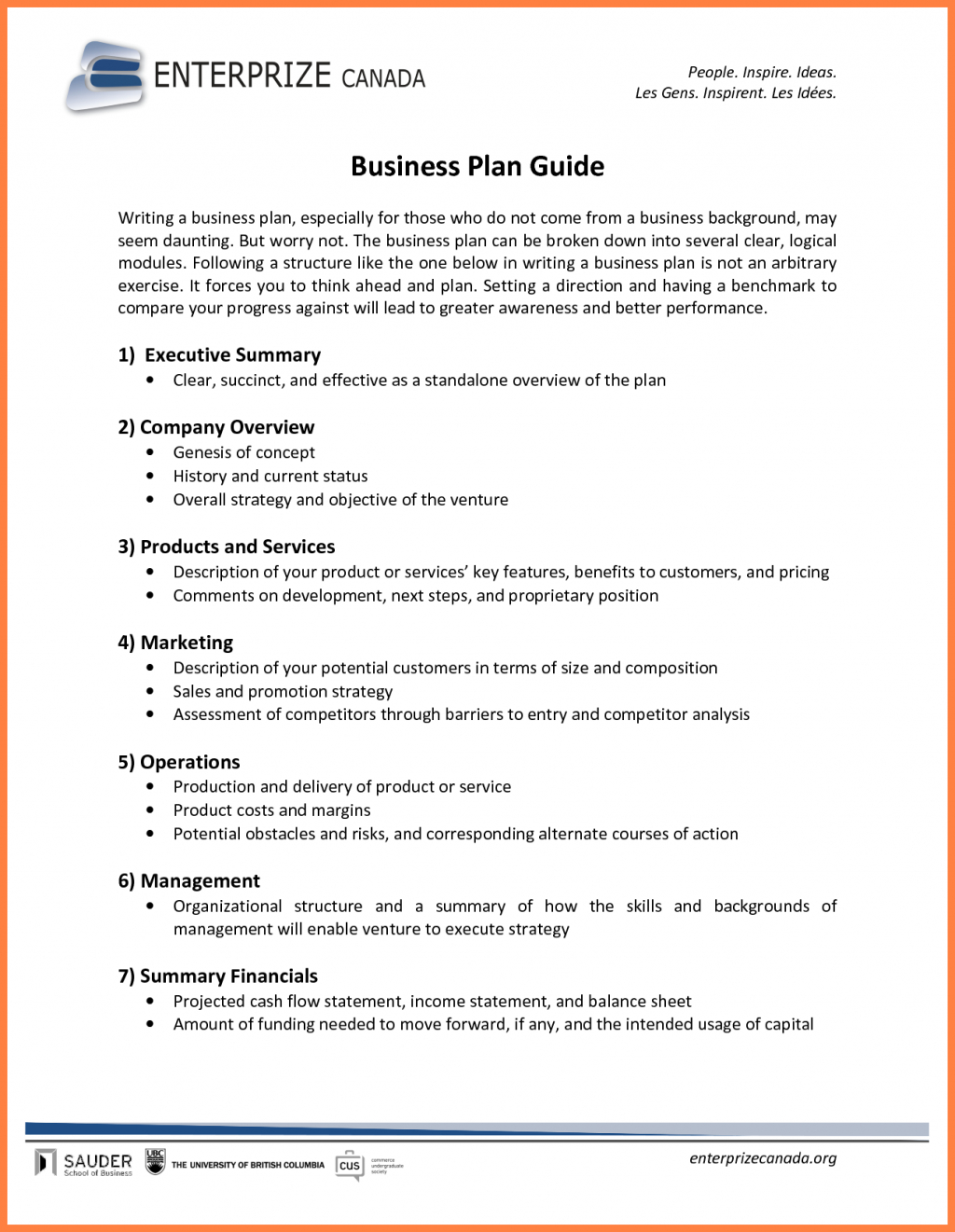Business Plan Template Example Of Format Sample Executive Summary in Business Plan Template For Service Company