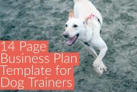 Business Plan Template  The Modern Dog Trainer regarding Dog Breeding Business Plan Template