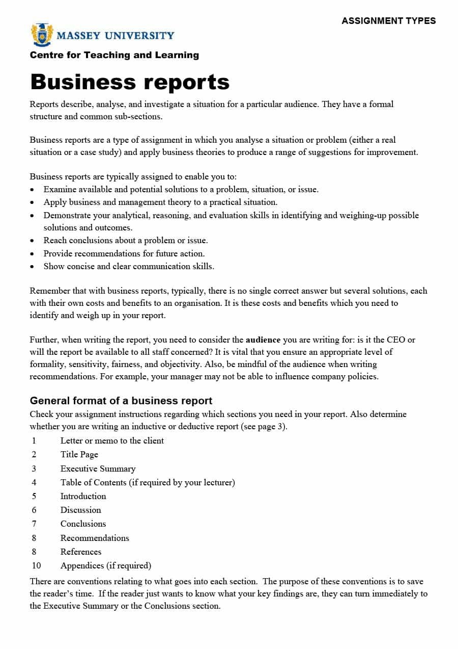 Business Report Templates  Format Examples ᐅ Template Lab within Report Writing Template Free