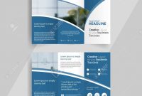 Business Trifold Brochure Layout Design Vector A Brochure regarding Free Three Fold Brochure Template