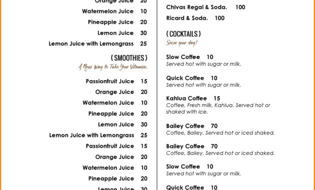 Cafe Menu Template Word  Template Ideas Download Free Menu pertaining to Free Restaurant Menu Templates For Word