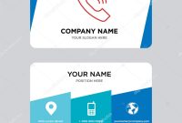 Call Business Card Design Template — Stock Vector © Provectorstock with regard to Template For Calling Card