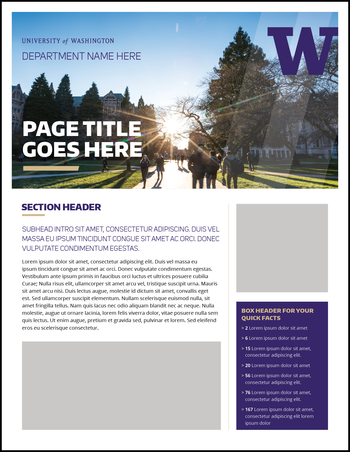 Campaign Fact Sheets  Uw Brand within Fact Sheet Template Microsoft Word